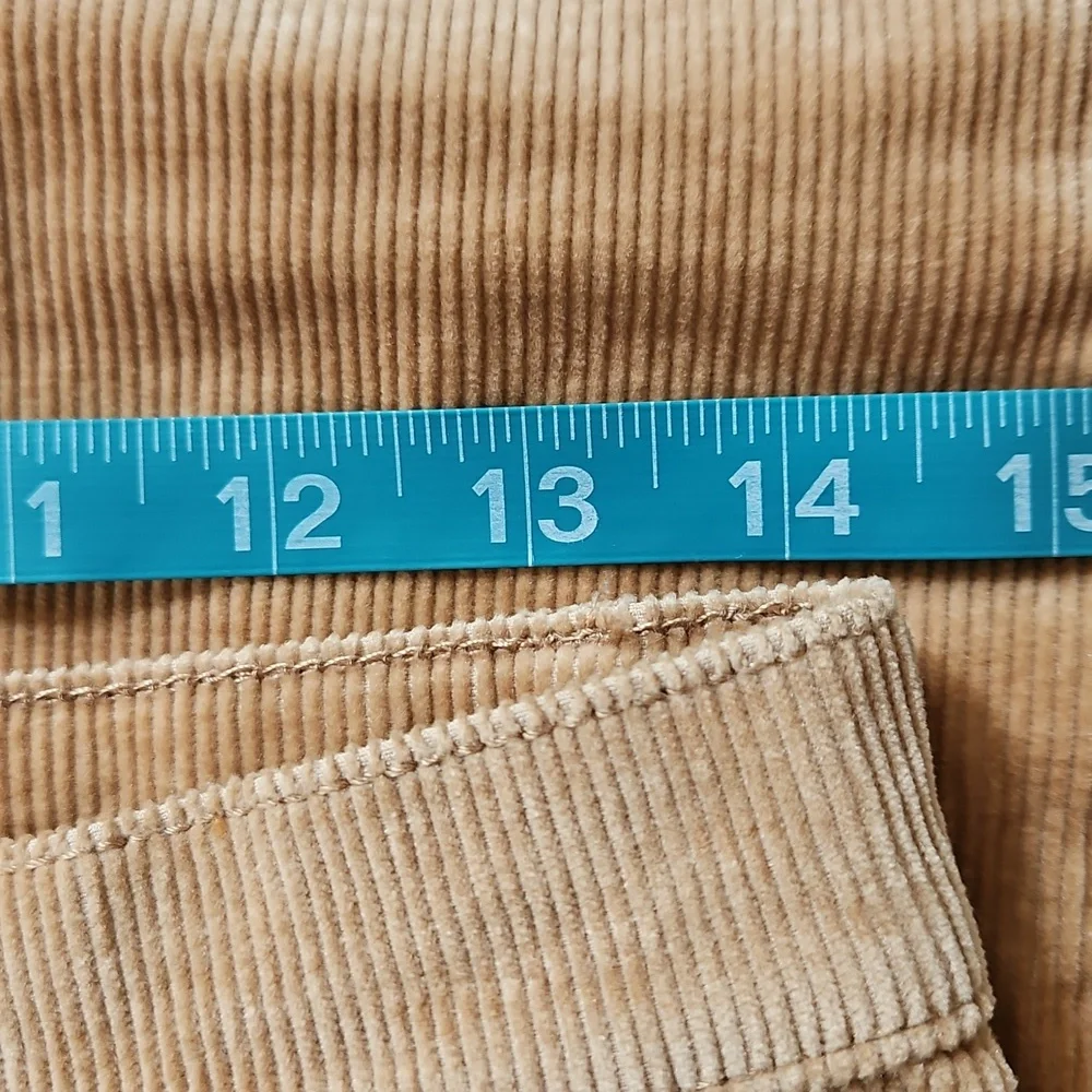 Current Elliott Stiletto High Rise Corduroy Pant Tan Cotton Modal SZ 28